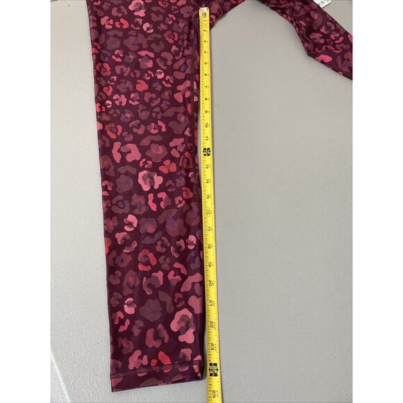 Athleta Elation Abstract Burgundy High Rise 7/8 Tight Women’s Size M Medium NEW - Picture 7 of 7